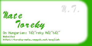 mate toreky business card